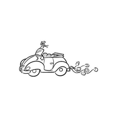 Impronte d’Autore Unmounted Auto sposi Rubber Stamp - Hochzeitsauto